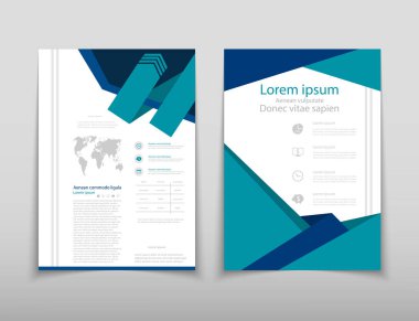 Afiş broşür afiş tasarım şablonu vektör, broşür kapak sunu soyut geometrik arka plan, A4 boyutu gölge düzeninde