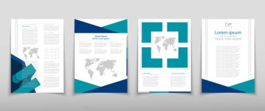 Afiş broşür afiş tasarım şablonu vektör, broşür kapak sunu soyut geometrik arka plan, A4 boyutu gölge düzeninde