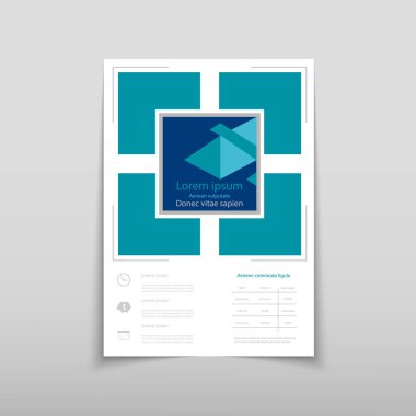 Afiş broşür afiş tasarım şablonu vektör, broşür kapak sunu soyut geometrik arka plan, A4 boyutu gölge düzeninde