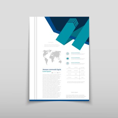 Afiş broşür afiş tasarım şablonu vektör, broşür kapak sunu soyut geometrik arka plan, A4 boyutu gölge düzeninde