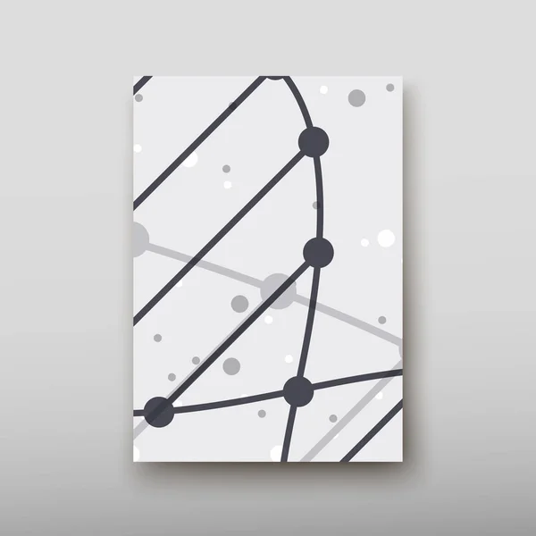Afiş Broşür Afiş Tasarım Şablonu Vektör Dna Soyut Geometrik Arka — Stok Vektör