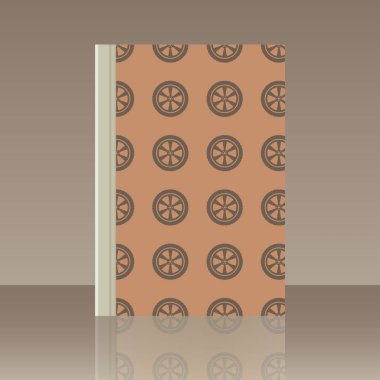 Araba tekerlek ve kitap. Yansıma ile nesnenin gerçekçi görüntü