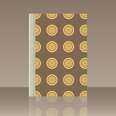 Araba tekerlek ve kitap. Yansıma ile nesnenin gerçekçi görüntü