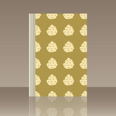 Mantar ve kitap. Yansıma ile nesnenin gerçekçi görüntü