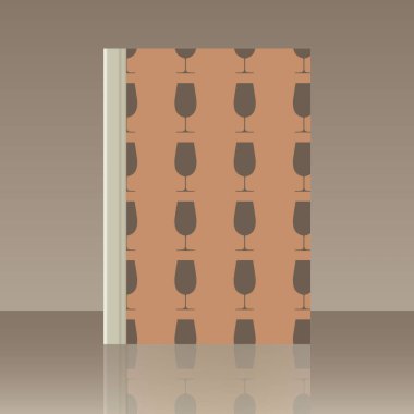 Kadehlerin ve kitap. Yansıma ile nesnenin gerçekçi görüntü