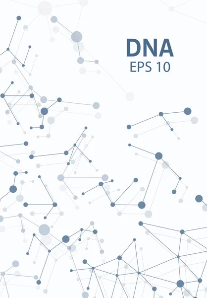 Afiş broşür afiş tasarım şablonu vektör, Dna soyut geometrik arka plan, A4 boyutu gölge düzeninde