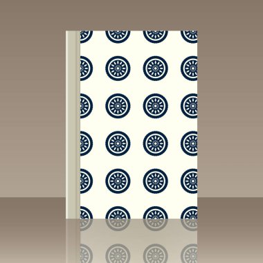 Araba tekerlek ve kitap. Yansıma ile nesnenin gerçekçi görüntü