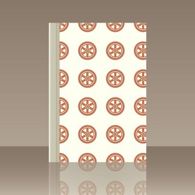 Araba tekerlek ve kitap. Yansıma ile nesnenin gerçekçi görüntü