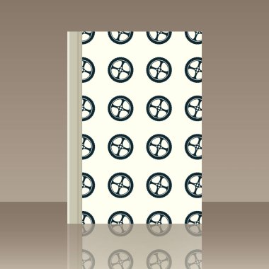 Araba tekerlek ve kitap. Yansıma ile nesnenin gerçekçi görüntü