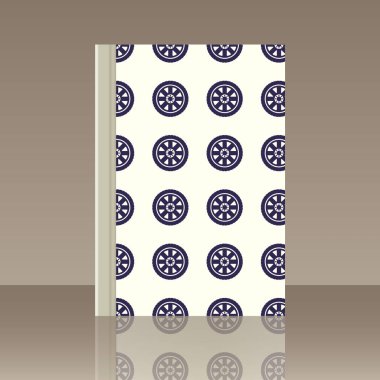 Araba tekerlek ve kitap. Yansıma ile nesnenin gerçekçi görüntü