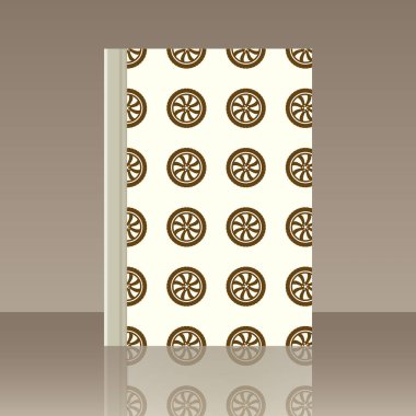 Araba tekerlek ve kitap. Yansıma ile nesnenin gerçekçi görüntü