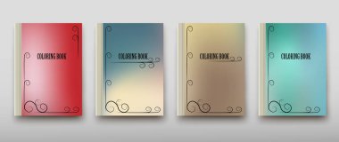 Boyama şablon vektör, broşür kapak sunu soyut geometrik arka plan, A4 boyutu gölge düzeninde afiş broşür el ilanı tasarımı