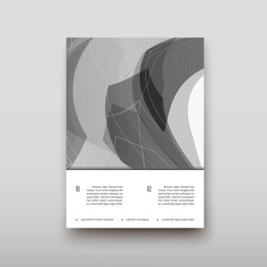 Afiş broşür afiş tasarım şablonu vektör, broşür kapak sunu soyut geometrik arka plan, A4 boyutu gölge düzeninde