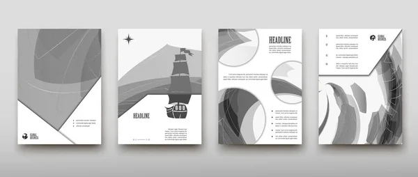 Poster Brochure Flyer Ontwerp Sjabloon Vector Leaflet Betrekking Hebben Abstracte — Stockvector