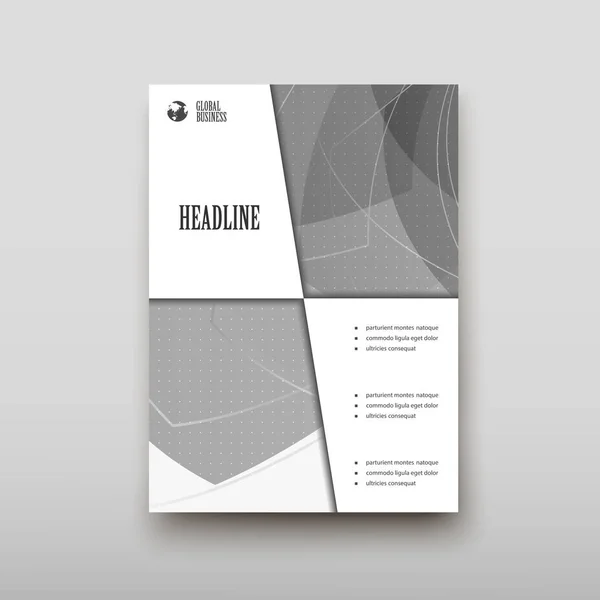 Volantino Poster Brochure Design Template Vector Copertina Depliant Presentazione Astratto — Vettoriale Stock