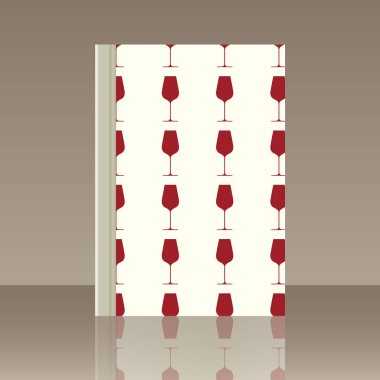 Kadehlerin ve kitap. Yansıma ile nesnenin gerçekçi görüntü