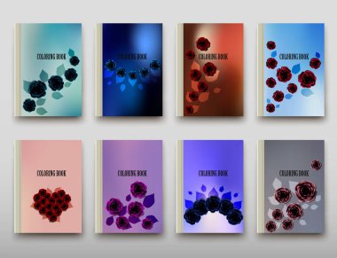 Boyama şablon vektör, broşür kapak sunu soyut geometrik arka plan, A4 boyutu gölge düzeninde afiş broşür el ilanı tasarımı