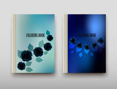 Boyama şablon vektör, broşür kapak sunu soyut geometrik arka plan, A4 boyutu gölge düzeninde afiş broşür el ilanı tasarımı