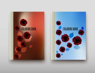 Boyama şablon vektör, broşür kapak sunu soyut geometrik arka plan, A4 boyutu gölge düzeninde afiş broşür el ilanı tasarımı