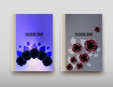 Boyama şablon vektör, broşür kapak sunu soyut geometrik arka plan, A4 boyutu gölge düzeninde afiş broşür el ilanı tasarımı