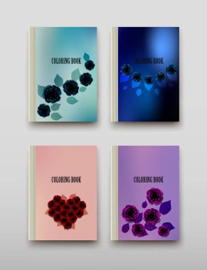 Boyama şablon vektör, broşür kapak sunu soyut geometrik arka plan, A4 boyutu gölge düzeninde afiş broşür el ilanı tasarımı