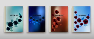 Boyama şablon vektör, broşür kapak sunu soyut geometrik arka plan, A4 boyutu gölge düzeninde afiş broşür el ilanı tasarımı