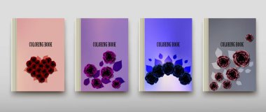 Boyama şablon vektör, broşür kapak sunu soyut geometrik arka plan, A4 boyutu gölge düzeninde afiş broşür el ilanı tasarımı