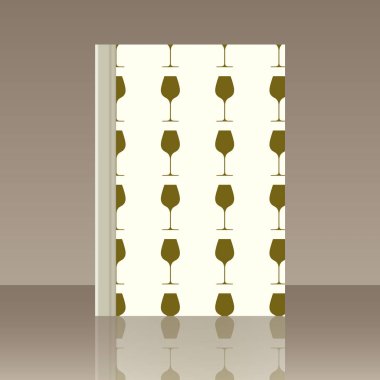 Kadehlerin ve kitap. Yansıma ile nesnenin gerçekçi görüntü