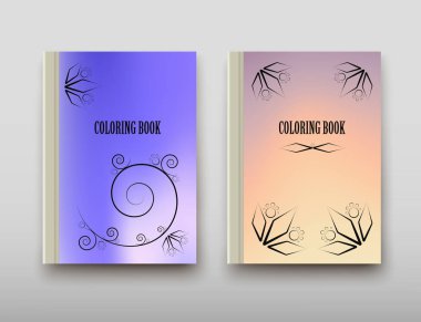 Boyama şablon vektör, broşür kapak sunu soyut geometrik arka plan, A4 boyutu gölge düzeninde afiş broşür el ilanı tasarımı