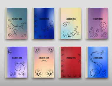 Boyama şablon vektör, broşür kapak sunu soyut geometrik arka plan, A4 boyutu gölge düzeninde afiş broşür el ilanı tasarımı