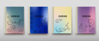 Boyama şablon vektör, broşür kapak sunu soyut geometrik arka plan, A4 boyutu gölge düzeninde afiş broşür el ilanı tasarımı