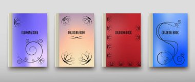 Boyama şablon vektör, broşür kapak sunu soyut geometrik arka plan, A4 boyutu gölge düzeninde afiş broşür el ilanı tasarımı