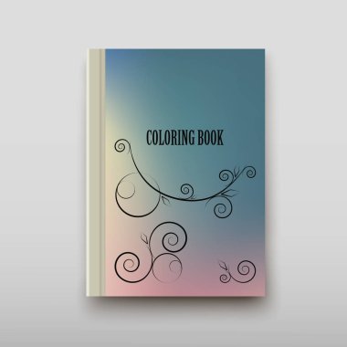 Boyama şablon vektör, broşür kapak sunu soyut geometrik arka plan, A4 boyutu gölge düzeninde afiş broşür el ilanı tasarımı