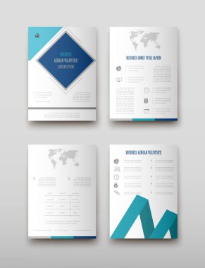 Afiş broşür afiş tasarım şablonu vektör, broşür kapak sunu soyut geometrik arka plan, A4 boyutu gölge düzeninde