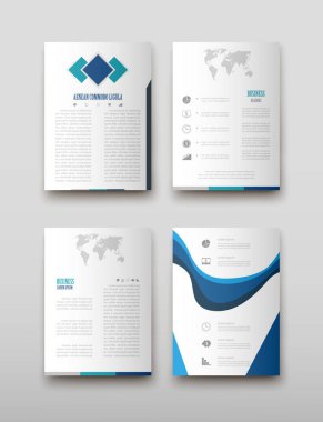 Afiş broşür afiş tasarım şablonu vektör, broşür kapak sunu soyut geometrik arka plan, A4 boyutu gölge düzeninde