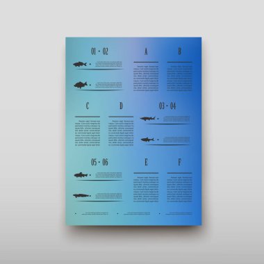 Poster infographics broşür afiş tasarım istatistikleri şablon boyama vektör, broşür kapak sunu soyut geometrik arka plan, A4 boyutu gölge düzeninde