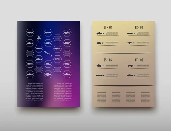 Poster Infographics Brochure Flyer Design Statistics Coloring Template Vector Leaflet — Stock Vector