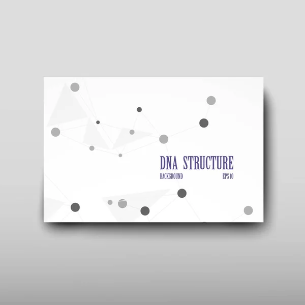Poster Broschüre Flyer Design Template Vektor Dna Abstrakten Geometrischen Hintergrund — Stockvektor