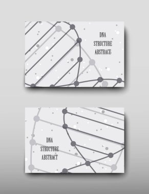 Afiş broşür afiş tasarım şablonu vektör, Dna soyut geometrik arka plan, A4 boyutu gölge düzeninde