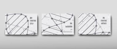 Afiş broşür afiş tasarım şablonu vektör, Dna soyut geometrik arka plan, A4 boyutu gölge düzeninde