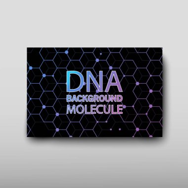 Afiş broşür afiş tasarım şablonu vektör, Dna soyut geometrik arka plan, A4 boyutu gölge düzeninde