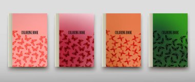 Boyama şablon vektör, broşür kapak sunu soyut geometrik arka plan, A4 boyutu gölge düzeninde afiş broşür el ilanı tasarımı