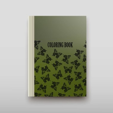 Boyama şablon vektör, broşür kapak sunu soyut geometrik arka plan, A4 boyutu gölge düzeninde afiş broşür el ilanı tasarımı