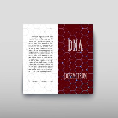 DNA moleküllerinin genetik yapıya sahip biyolojik bilgi içeren soyut resim. Vektör çizim