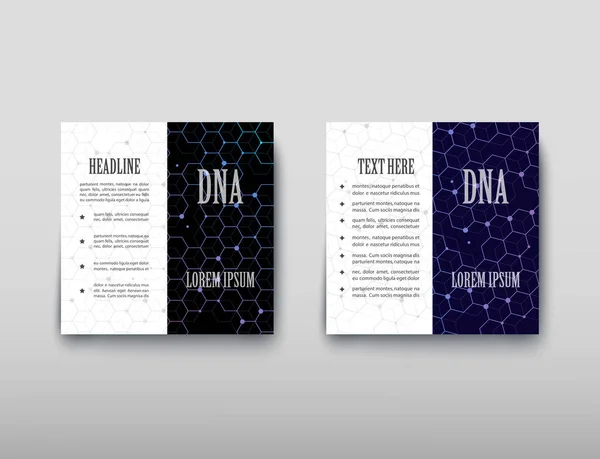 Adn Image Abstraite Molécules Contenant Code Génétique Avec Des Informations — Image vectorielle