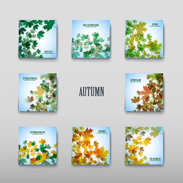 Illustration Automne Nature Morte Feuilles Érable Fond Vectoriel — Image vectorielle