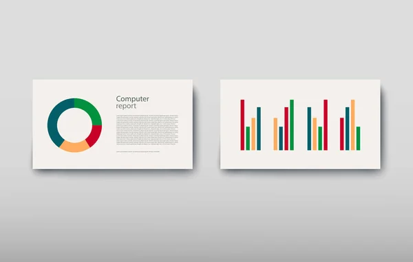 Póster infografías información negocio moderno diseño conjunto propuesta anuncio — Vector de stock