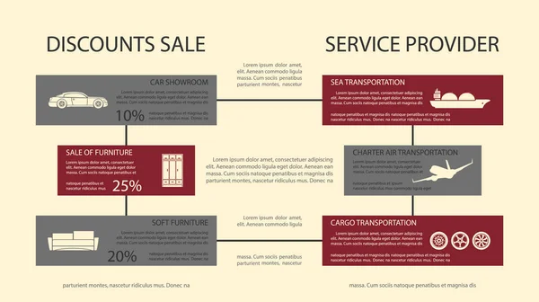 Plakat infografiki informacji biznesowych nowoczesny zestaw wniosek ogłoszenie — Wektor stockowy