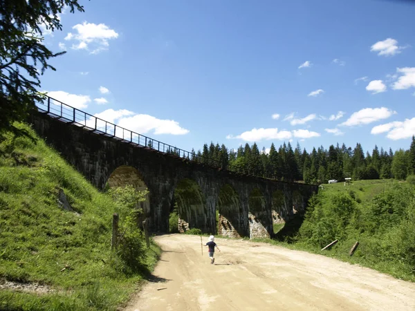 Vorohta Viaduct Karpaten Oekraïne — Stockfoto
