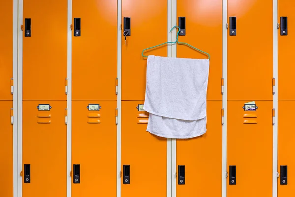 Towel Hanging Locker Sport Center — Stock Photo, Image